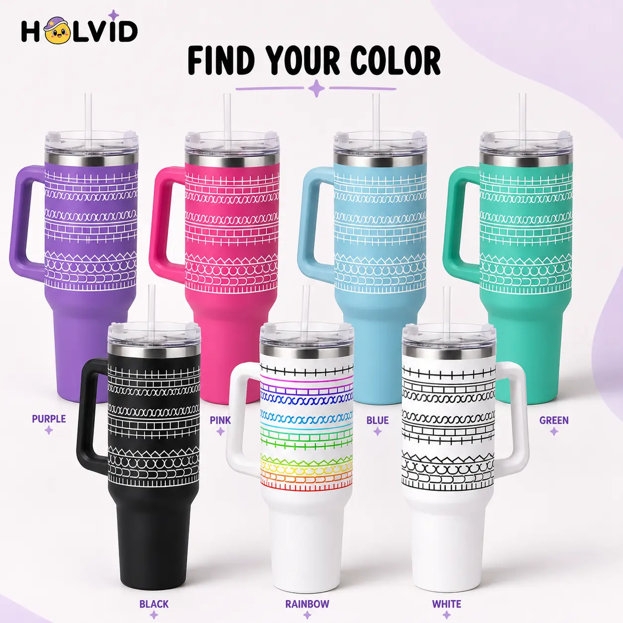 Stylish 40oz Stainless Steel Travel Tumbler - Vacuum Insulated Water Bottle, Leakproof Lid, Silicone Straw, Portable Reusable Drinkware for Cold & Hot Beverages, Insulated Water Bottles