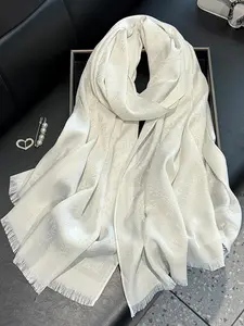 Women's Ditsy Floral Print Scarf, Fashionable Soft Scarf for Daily Wear, Trendy All-match & Exquisite Scarf for Birthday Gift, Boho style scarf