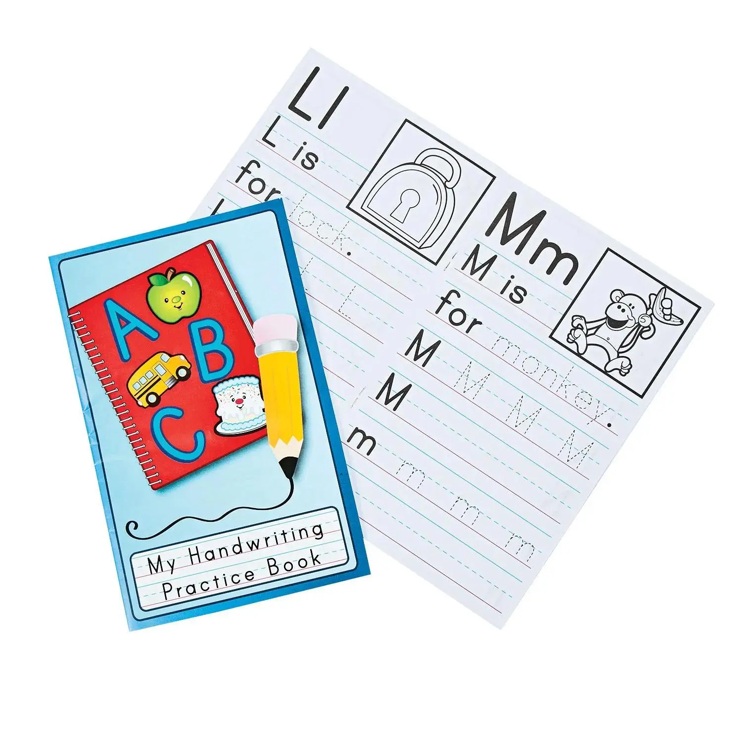 5" x 8" ABC Handwriting Practice Educational Paper Books - 12 Pc.