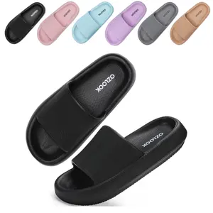 Cloud Slippers for Women and Men, Soft Squishy Waterproof Pillow Slides, Cloud Foam Platform Slippers with Running Shoe Level Cushioning & Shock Absorption, Anti Slip Comfort Slides for Indoor & Outdoor