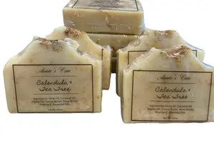 Annie's Cure Soap with Calendula & Tea Tree Bar - with Olive Oil, Jojoba, Coconut Oil & Shea Butter, Nourishing & Hydrating Formula Body Care Acne Comfort Cleansing
