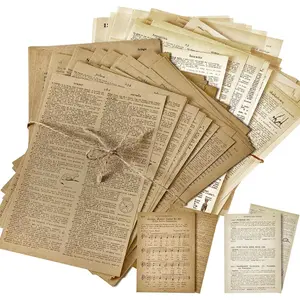Z-ITC31 114 Pieces/ 2 Sets Junk Journal Pages Vintage Ephemera Pack Craft Paper for Albums Planner Journal Decorative Crafts Embellishment Supplies
