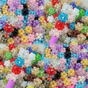 Tara--P19--Mix Styles Handmade Woven Flower Beads Pen Charms