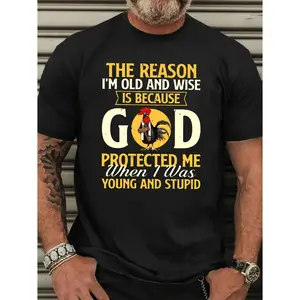 Men's casual retro 100 Cotton breathable T-shirt 180g pure cotton large-sized streetwear pattern printed short sleeved top men's T-shirt short sleeved fitness running and daily wear