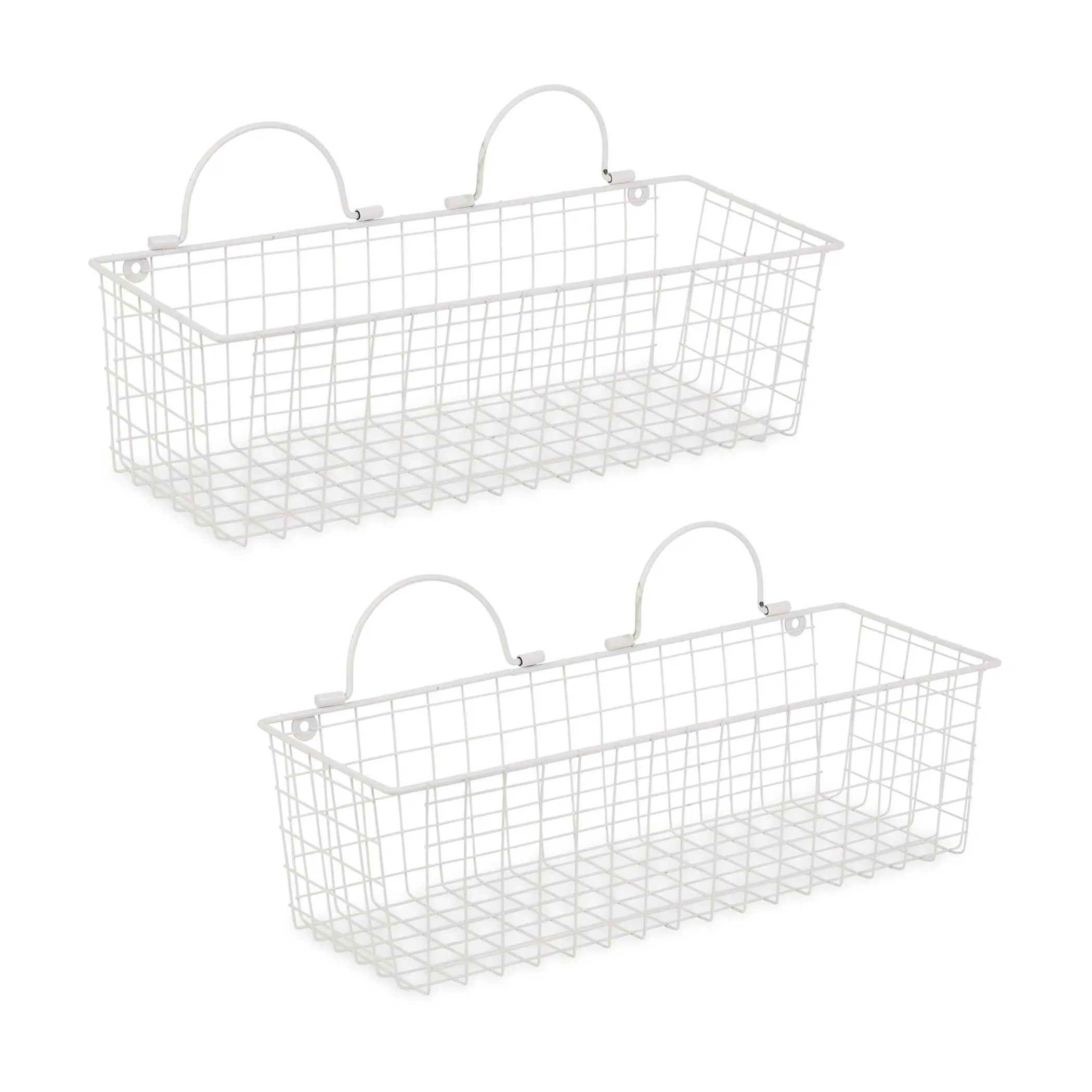 Design Imports Set/2 Medium Wire Wall Basket Design Imports Set/2 Medium Wire Wall Basket