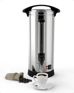 【GARVEE】60 Cups Coffee Urn,10l/2.6 Gallon Double Wall Commercial Coffee Maker for Buffet, Catering, Wedding, Gathering