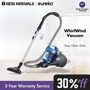 Eureka WhirlWind Bagless Canister Vacuum Cleaner 2.5L, Lightweight Powerful Vacuum for Carpets, Hard Floors & Pet Hair, Easy to Maneuver with Crevice Tool, Large Capacity Multi-Surface Cleaner, Great for Home, Automatic Cord Rewind, DealsForYouDays