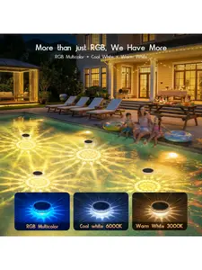 Solar Floating Light for Outdoor Pool, LED Night Auto on Day Auto Charge Off, Color Changing Pond Lamp, Water Float Lamp, Spa Lamp, Fountain Lamp, Pool Fountain Lights