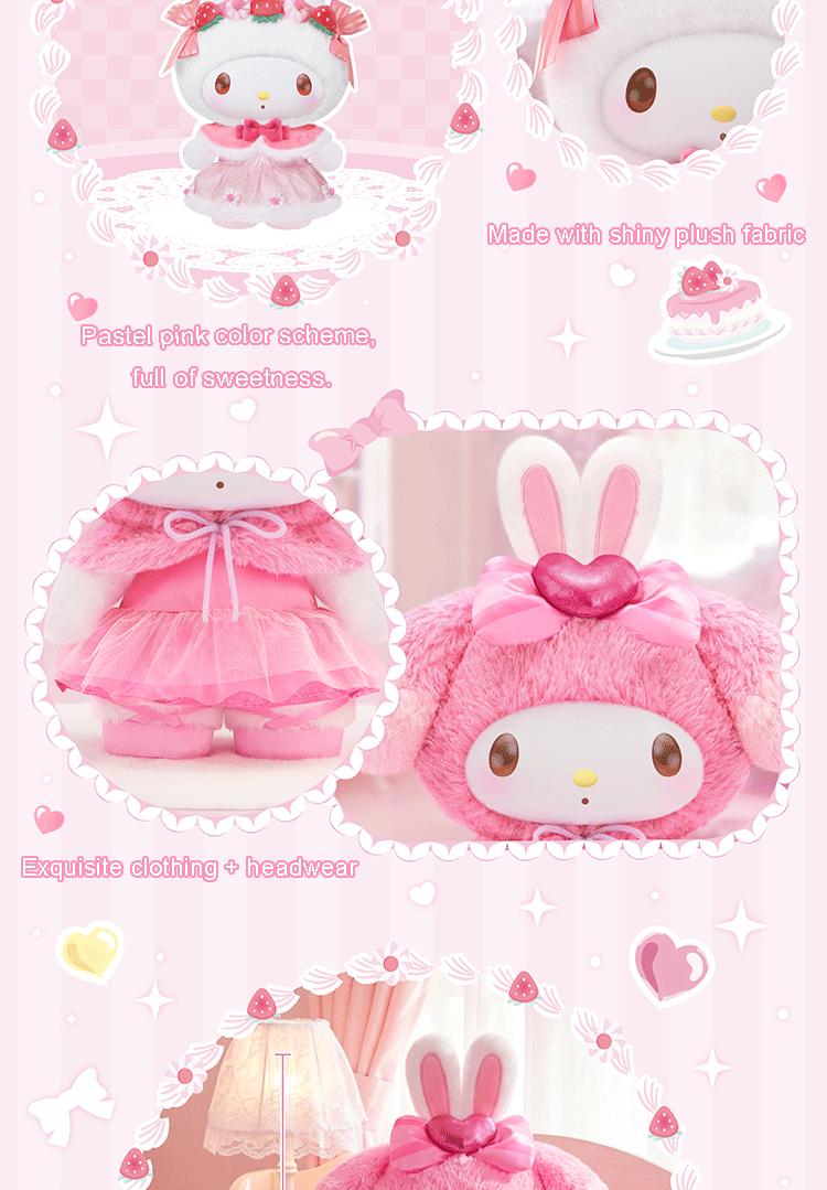 TOPTOY Mel Strawberry Cookie Rainbow Frosting Series Plush Doll, 400% Large Size Figure, Super Cute Kawaii Stuffed Toy, Soft and Adorable Design, Ideal Sweet Gift for Girls, Perfect for Collection and Home Decoration