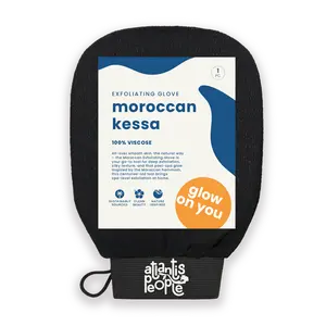 Atlantis People Moroccan Kessa Exfoliating Hamam Glove - Smooth Skin Naturally - Eco-Friendly & Reusable - Gentle for All Skin Types Body Care Tool