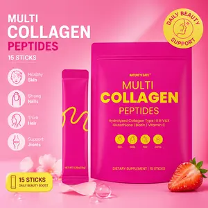 Nature’s Gate Collagen Peptides Powder – 15 Portable Sachets, Easy-to-Mix Daily Beauty Drink for Skin, Hair & Nails