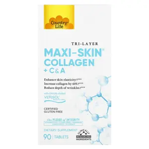 Country Life Tri Layer Maxi-Skin®, Collagen + C&A, 90 Tablets