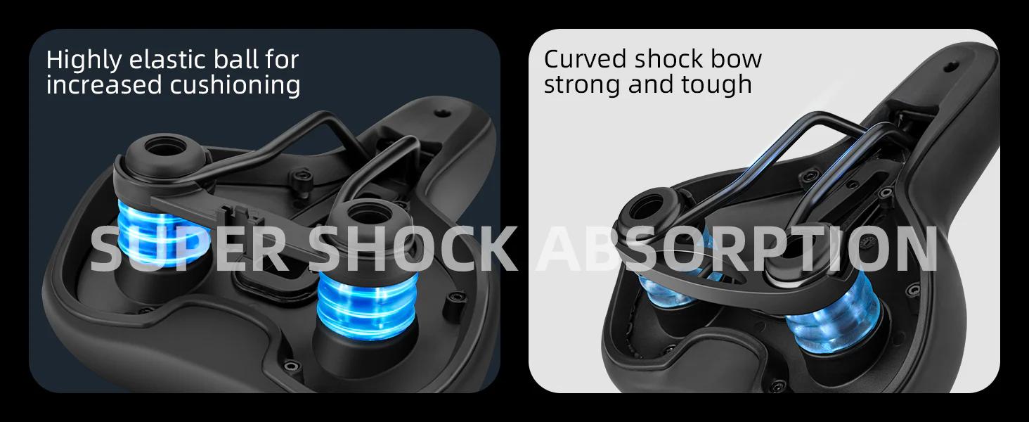 ROCKBROS Bike Seat for Men Women Comfort Wide Gel Bike Seat Replacement,Breathable Waterproof Padded Bicycle Saddle, Compatible with Cruiser/Mountain/Fat Bikes Visit the ROCKBROS Store