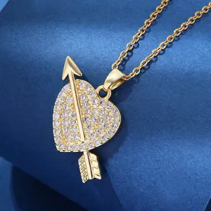 Cupid's Heart Necklace, A Pendant of Heart with One Wave, Girlfriend's Clampstone Chain, Birthday Gift, Girlfriend's Gift, Mother's Day Gift, Best Friend's Gift, Love Style