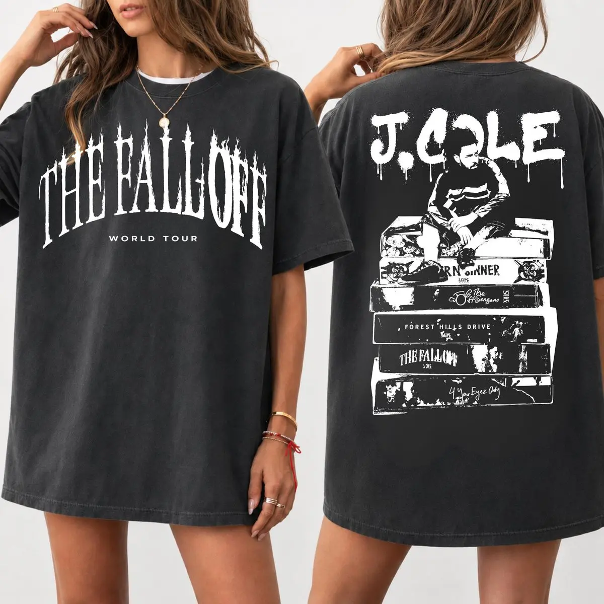 Comfort Colors Vintage Jc Graphic Tee, The Fall Off Tours Shirt, Dreamville Fan Shirt, Unisex Garment-Dyed Tee, Classic Streetwear
