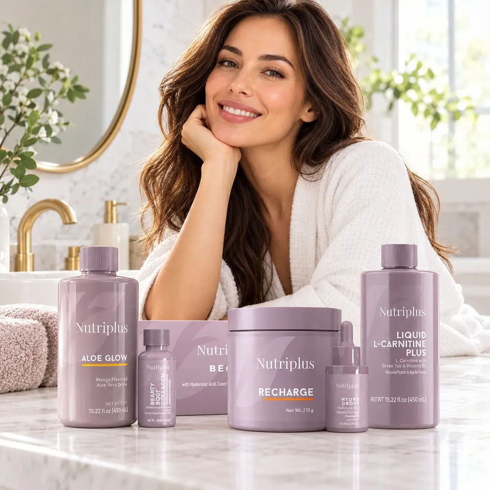 Nutriplus Aloe Glow, Recharge, Liquid L-Carnitine Plus, Beauty Health  Nutrition & Wellness  Beauty Supplement  Collagen Supplements