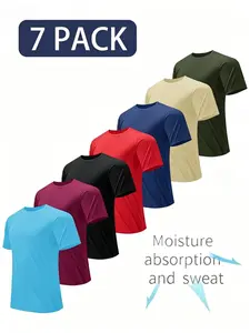 Men's Quick-Dry Fitness T-Shirt Set, Ultra-Thin Moisture-Wicking Sportswear, Breathable Fabric for Running, Weightlifting, Tennis, Basketball
