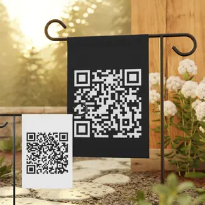 Anti Trump QR Code Flag, Subtle Anti Trump Garden Flag, FDT Garden Flag, Hidden Message Decor