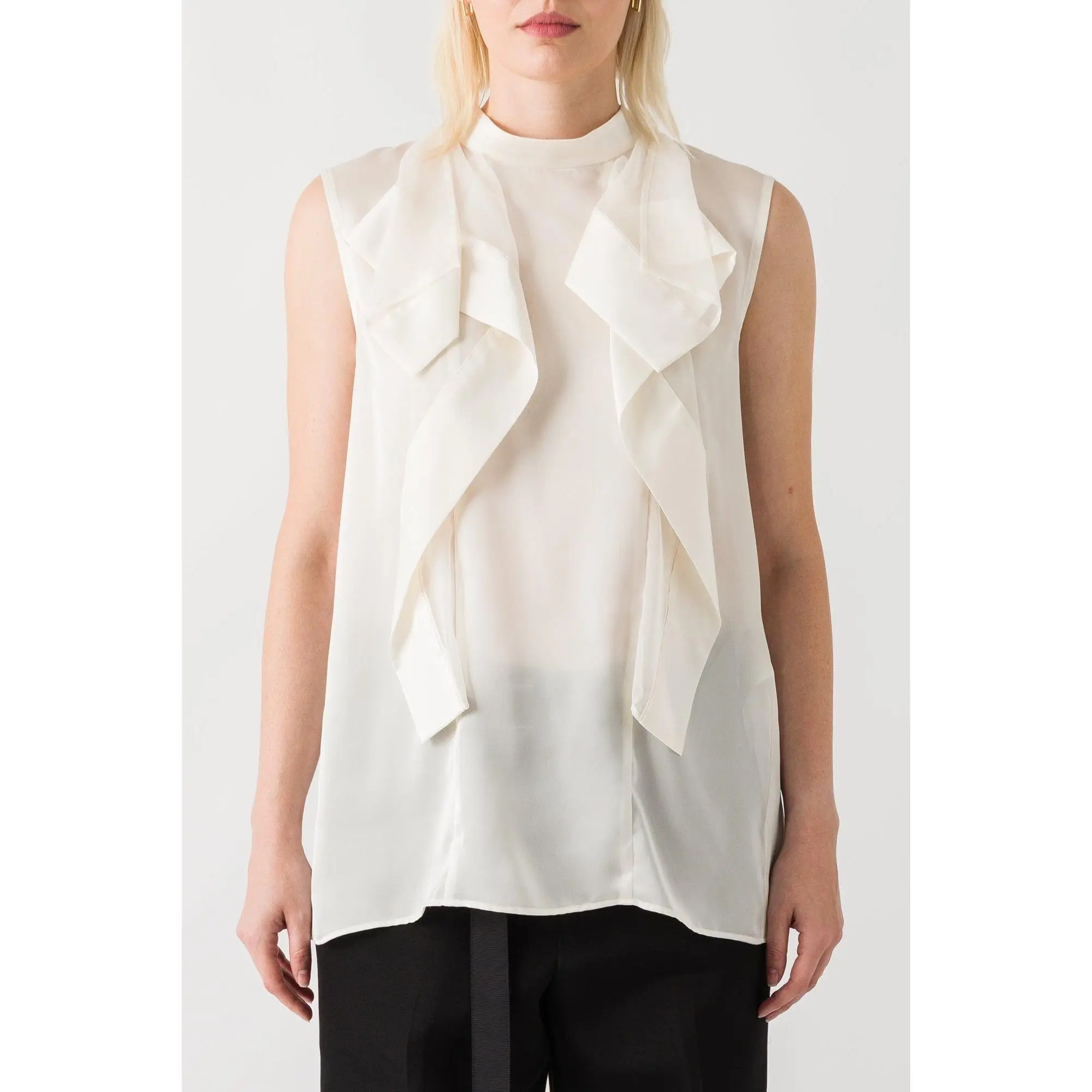 Sacai Satin x Chiffon Pullover