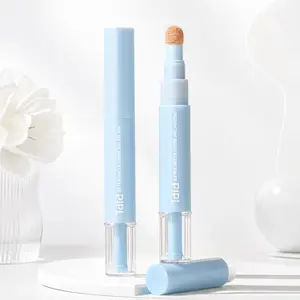 【DealsForYouDays】Sponge Tip Concealer Stick Full Coverage Liquid Concealer, Long Lasting Oil Control Hide Dark Circles Blemishes Acne Marks Redness, Waterproof Smudge Proof Buildable Coverage Face Concealer For All Skin Tones