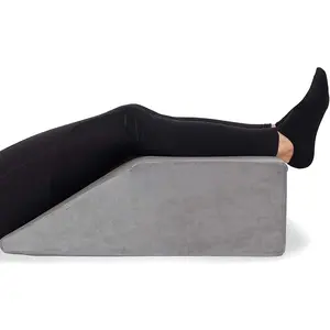 Leg Elevation Memory Foam Wedge Pillow improves blood circulation, relieves swelling, and helps recover from foot and ankle injuries