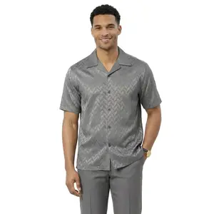 Grey Textured 2-Piece Walking Suit Set - Classic Fit
