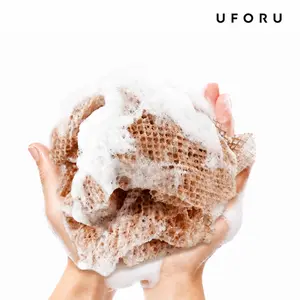 UFORU Authentic African Exfoliating Mesh Sponge, Deep Exfoliation, Breathable Hygienic and Quick-Drying Shower Body Scrubber#SummerWins	#DFYD