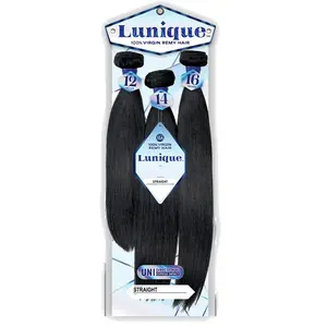 Sensationnel Lunique 15A 100% Virgin Remy Human Hair Weave Multi Pack - STRAIGHT