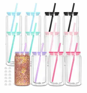 16oz Acrylic Globe Snow Tumbler with Over 700 Design Wraps Colorful Lids for Stylish Beverages Non-BPA Free Personalized Drinkware