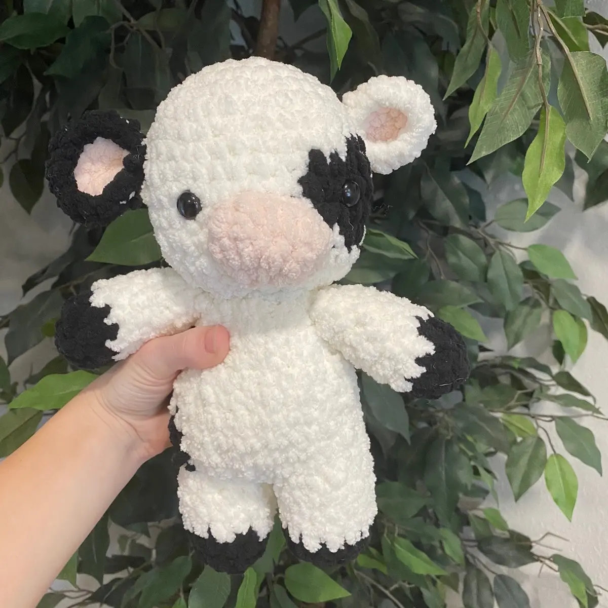 Crocheted cow