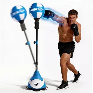 Merach Punching Bag with Stand – 3 Stability Options Height Adjustable Boxing Bag Freestanding Exercise Ball Speed Trainer for Workout Stress Relief & Fitness Summervibes