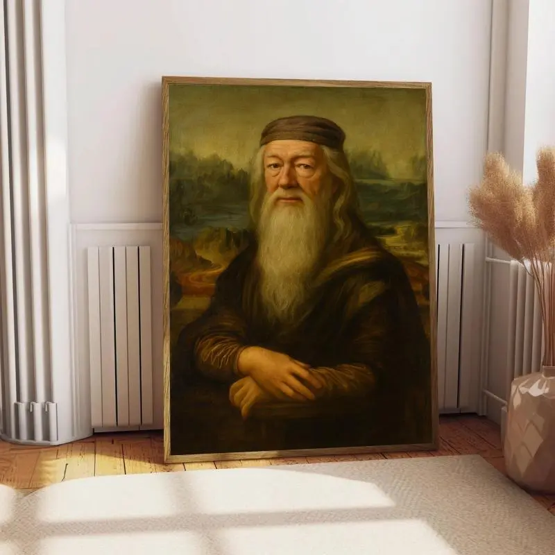 Mona Dumble Wizard Poster - Funny Renaissance Magic Art, Artistic Acid-Free Paper Photo Print, UV Resistant Vintage Room Wall Decoration, Shipped in Protective Tubes