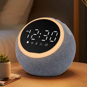 White Noise Alarm Clock with Night Light and Sleep Timer