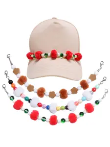 Korean Winter Hat Chain Pom Pom Christmas Festive K-Fashion Cozy Winter Accessory Gift