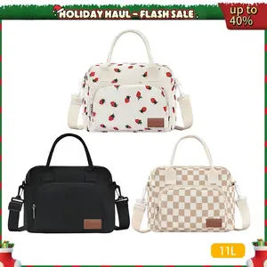 Nifogo 15/11L Large Capacity Insulated Lunch Box Bag Reusable Stain & Tear-Resistant Eco-Friendly for Fresh Meals Ideal for Work School Camping Men Women