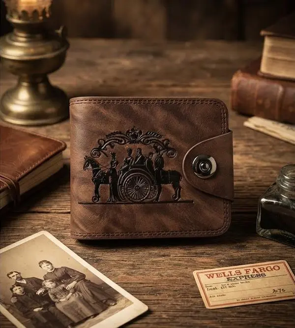 GOODBEE Men's Vintage Bifold Wallet, Leather Wallet with Multiple Card Slots, ID Window, Snap Closure & Cash Holder