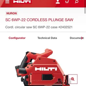 SC 6 WP-22 plunge tracksaw (tool only)