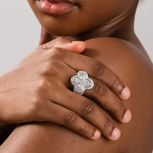 Niche High-End Designer Cross Zircon Ring - Unisex Hip-Hop Style Party Gift Jewelry