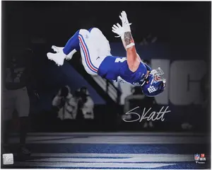 Cam Skattebo New York Giants Autographed "16 x 20" 2025 Week 3 Touchdown Celebration Backflip Spotlight Photograph - Fanatics Authentic Certified