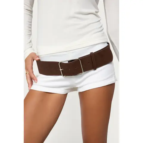 Chunky Faux Suede Belt