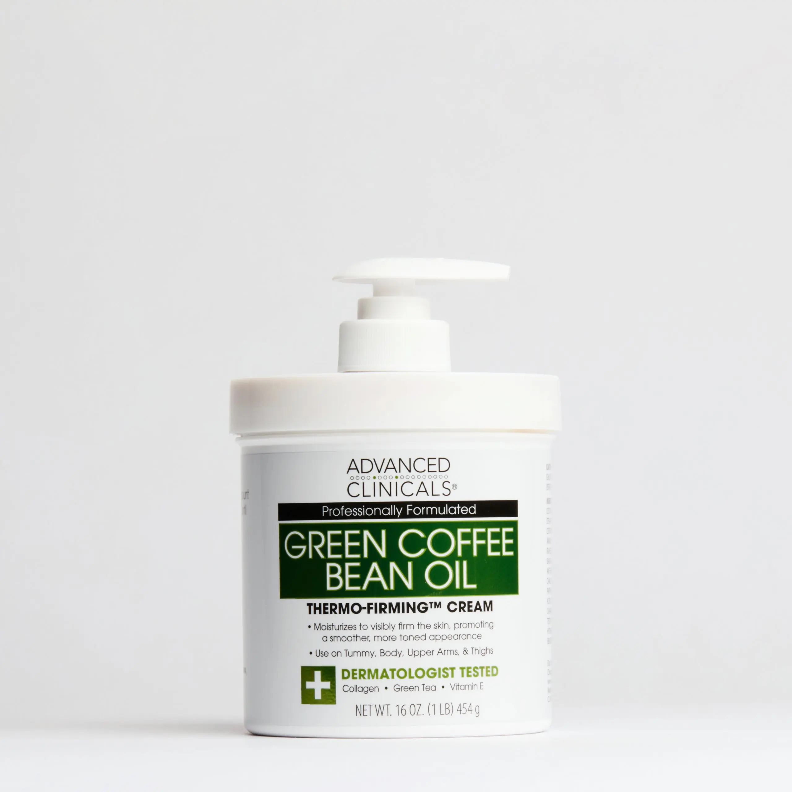 Advanced Clinicals Green Coffee Bean Caffeine Body Cream - Body Care Moisturizer to Firm, Smooth, Hydrate, Restore Skin & Boost Collagen