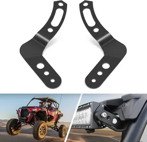 Nilight - 90039B 30-32 Inch Upper LED Light Bar Roof Mount Brackets for UTV POLARIS RZR 900 1000 800, 2 Years Warranty, Black, 2PCS