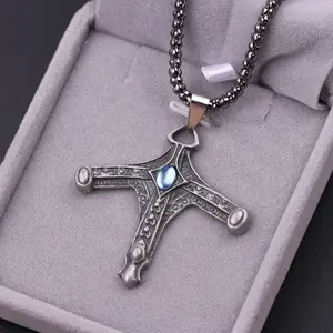 Game Bloodborne Jewelry Necklace Vintage Cross Necklace Pendants For Men Amulet Necklace Masculino Collar