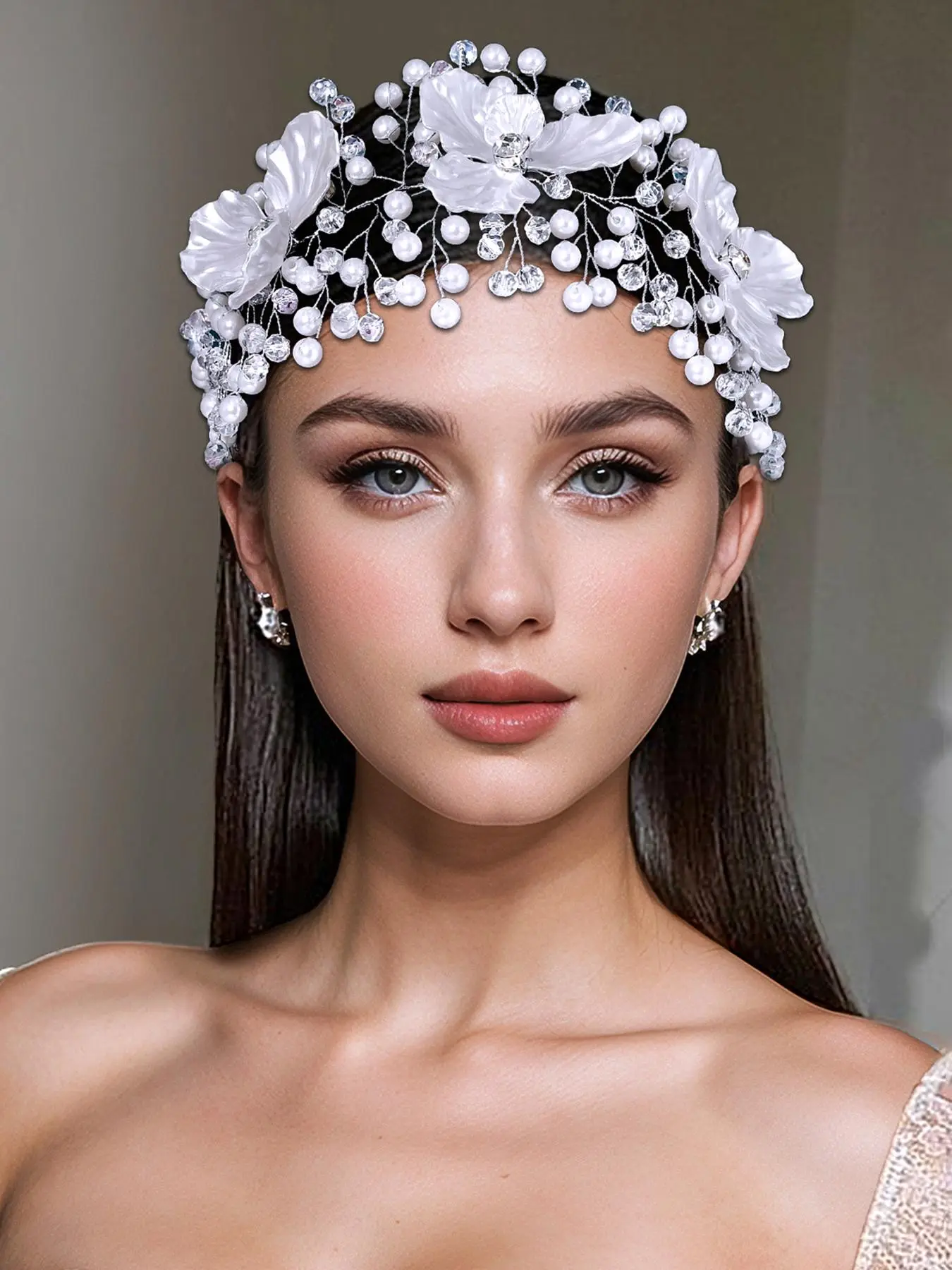 2024 New Style Faux Pearl Decorated Headband, Elegant Bridal Headwear for Wedding Party Formal Occasions, Fashion Hair Accessories for Women Decoration