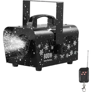 VEVOR Snow Machine, 800W Handheld/Hanging Snow Maker, Portable Wireless Remote Snowmaking machine with 1L Tank & Handle, Outdoor & Indoor Snowflake Maker for Christmas Party Stage Effect