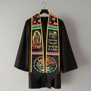 2026 Graduation Stole Mexican & American Flag Sash Style Graduation Stole Class of 2026 Sash, Custom Graduation Gift for Student , Mixed Flag Graduation Scarf