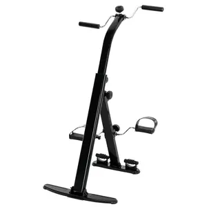 Foldable seated pedal exerciser with lcd monitor three height adjustable handlebar 110lbs load for elderly leg joint rehabilitation training