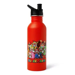 Super Mario Lineup 25 Ounce Metal Canteen Bottle