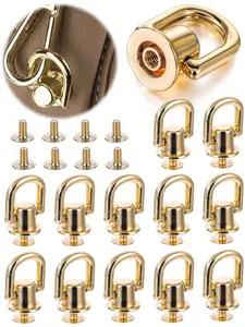 Screw-In Ring Rivets, With Pull Ring Screws Head Rivets, Rotatable Bag Strap Connector, Detachable Shoulder Strap Hook, Clothes Studs, Swivel Button, For Diy Phone Case, Leather Craft, Handbag, Tote, Purse Accessories, Bag Hardware