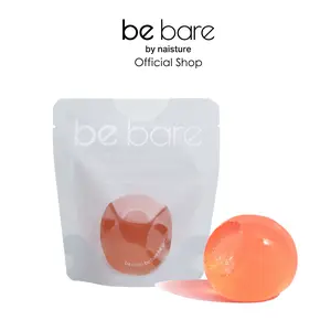 [be bare by Naisture] Aqua Jelly Ball Cleanser in Peachy Pink | Korean Skincare Daily Face and Body Wash | AHA BHA & Allantonin for Oily-Combination & Acne-Prone Skin | Exfoliating, Clarifying, Calming | Vegan Shower Jelly ASMR Facial Cleanser
